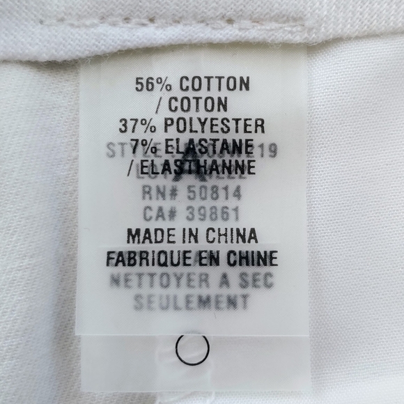 ELIE TAHARI Sloane Capri Pants 12 White Mid-Rise Stretch Cuffed - Picture 5 of 8